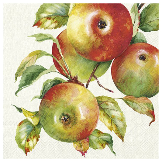 Home Grown Apples Cream IHR Paper Table Lunch Napkins 33 cm square 3 ply