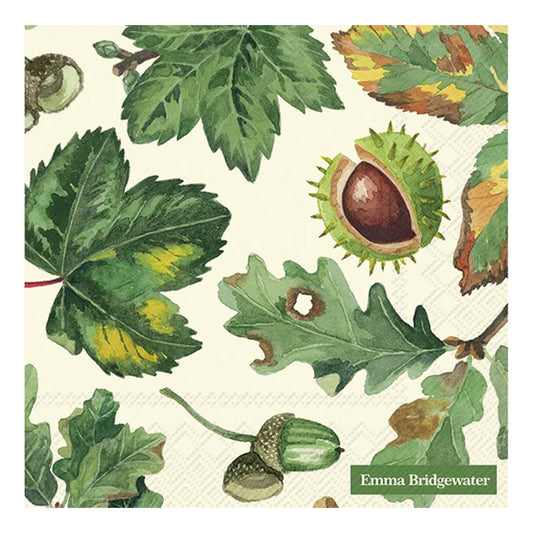 Emma Bridgewater Trees and Leaves Cream IHR Paper Lunch Napkin 33 cm