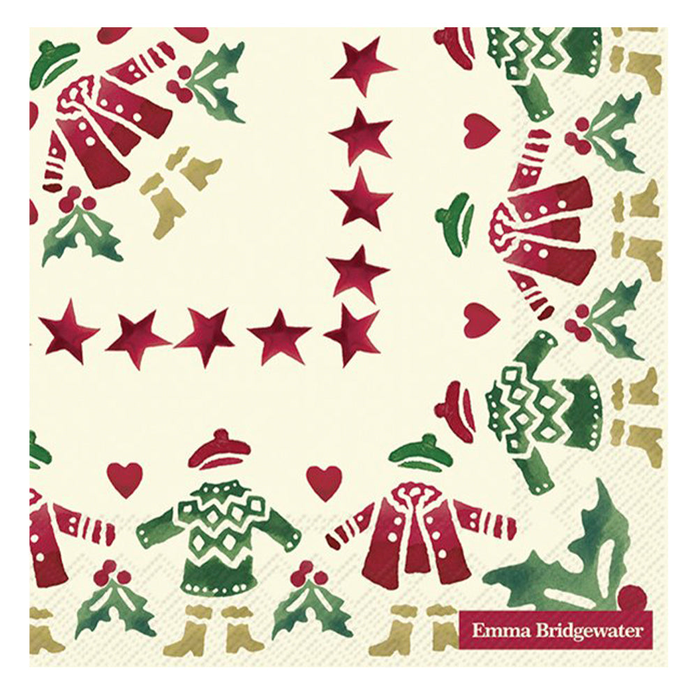 Emma Bridgewater Fairy Lights Cream Christmas IHR Paper Lunch Napkin 33 cm