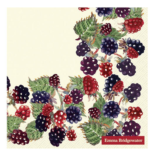 Emma Bridgewater Blackberries Cream IHR Paper Lunch Napkin 33 cm