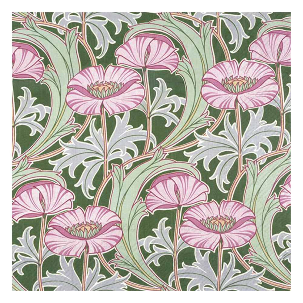 Victoria & Albert Museum Otherworldly Flowers Green IHR Paper Lunch Napkin 33 cm