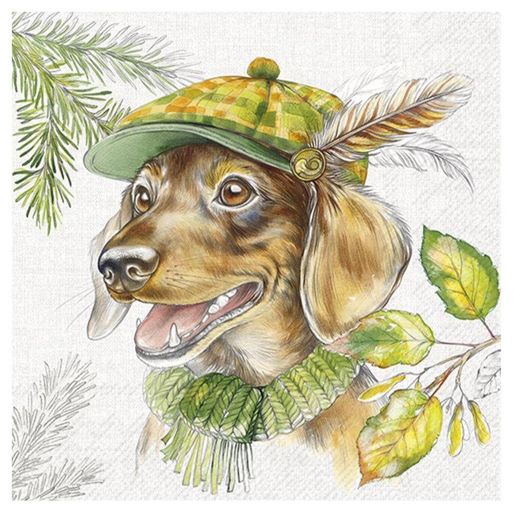 Dachshund Dog Light Grey IHR Paper Table Lunch Napkins 33 cm square 3 ply
