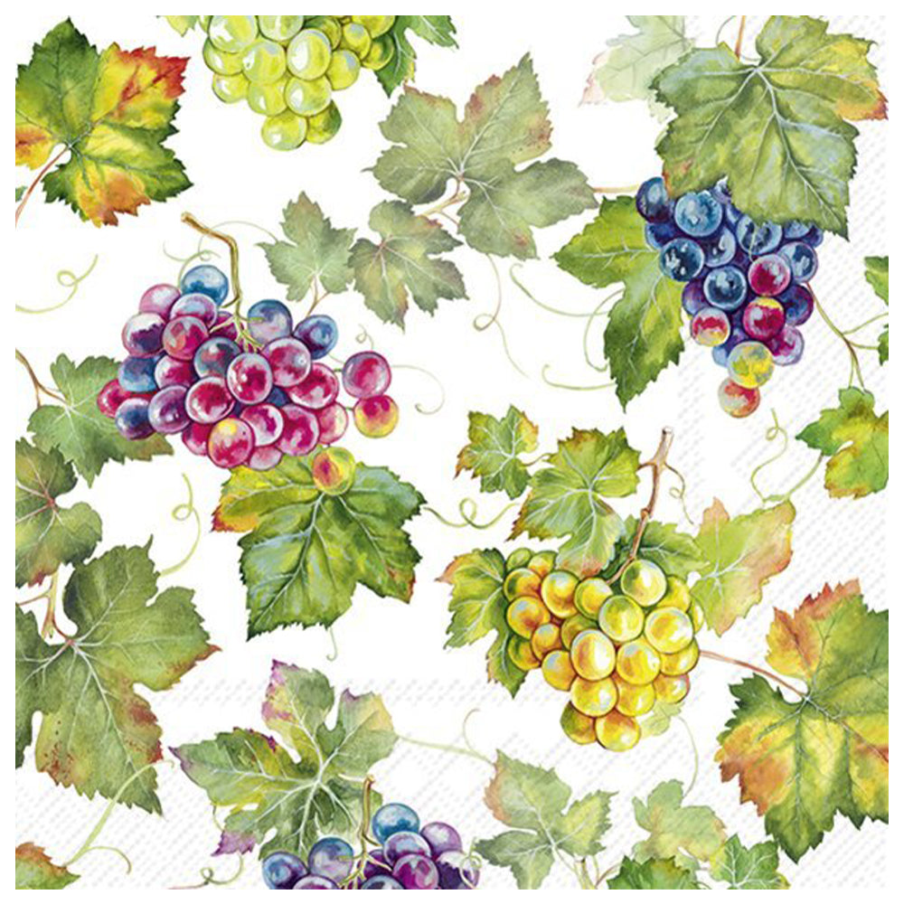 Vin Red Green Grapes Wine IHR Paper Table Lunch Napkins 33 cm square 3 ply