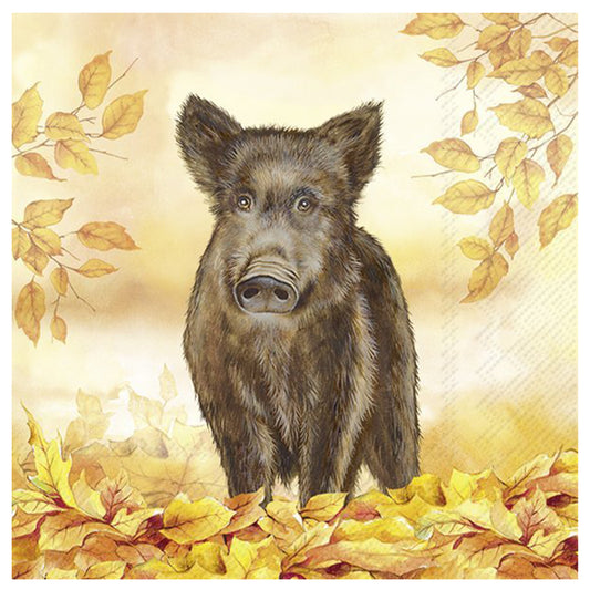 Wild Boar IHR Paper Table Lunch Napkins 33 cm square 3 ply