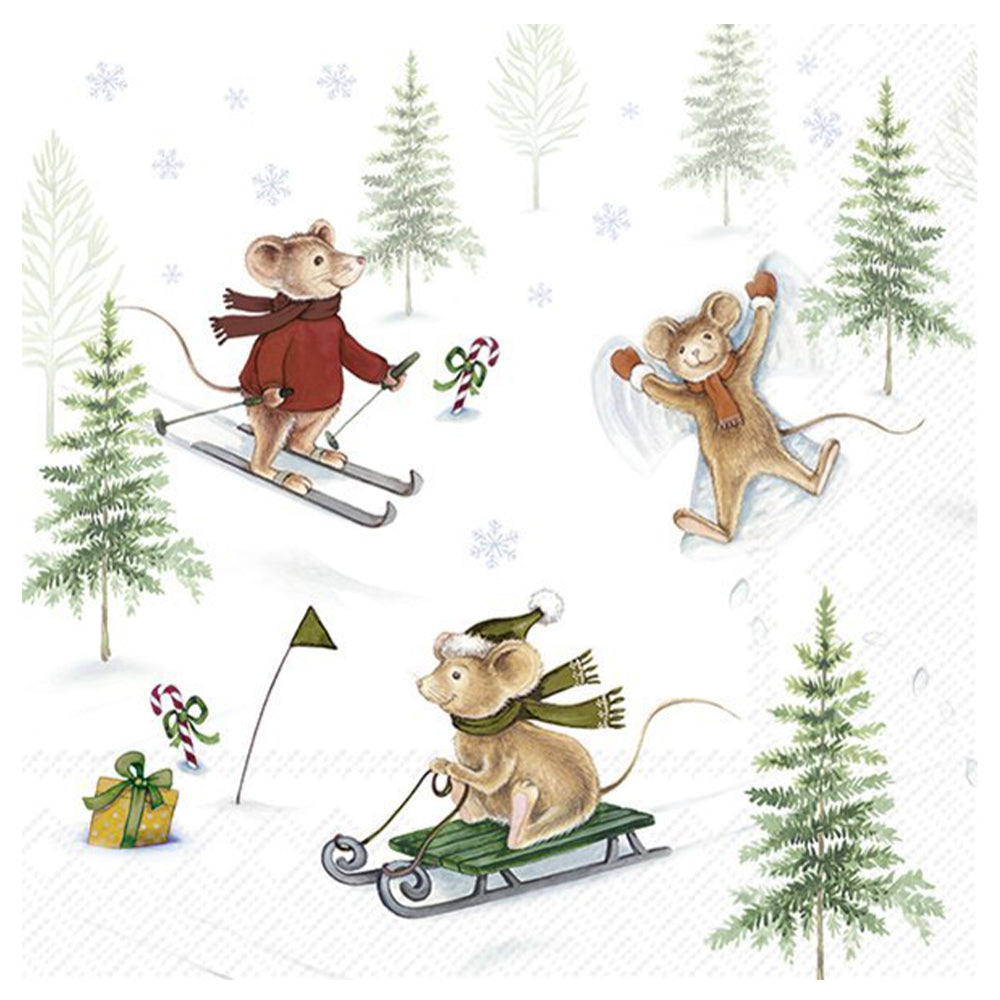 Winter Snow Fun IHR Paper Table Lunch Napkins 33 cm square 3 ply