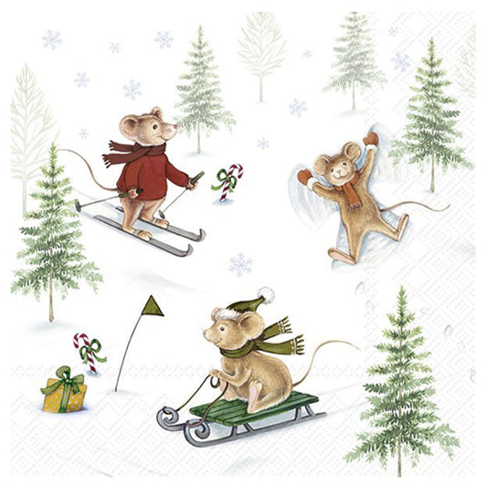 Winter Snow Fun IHR Paper Table Lunch Napkins 33 cm square 3 ply