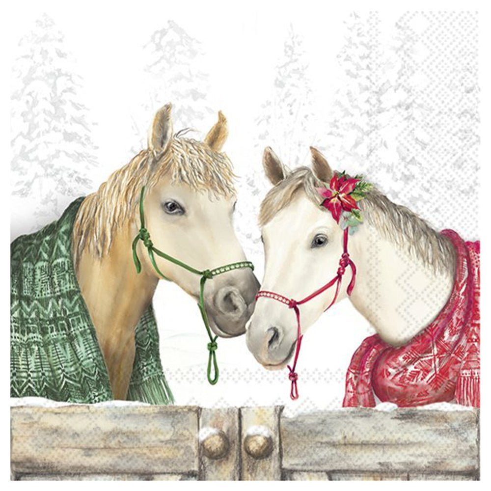 Winter Horses IHR Paper Table Lunch Napkins 33 cm square 3 ply