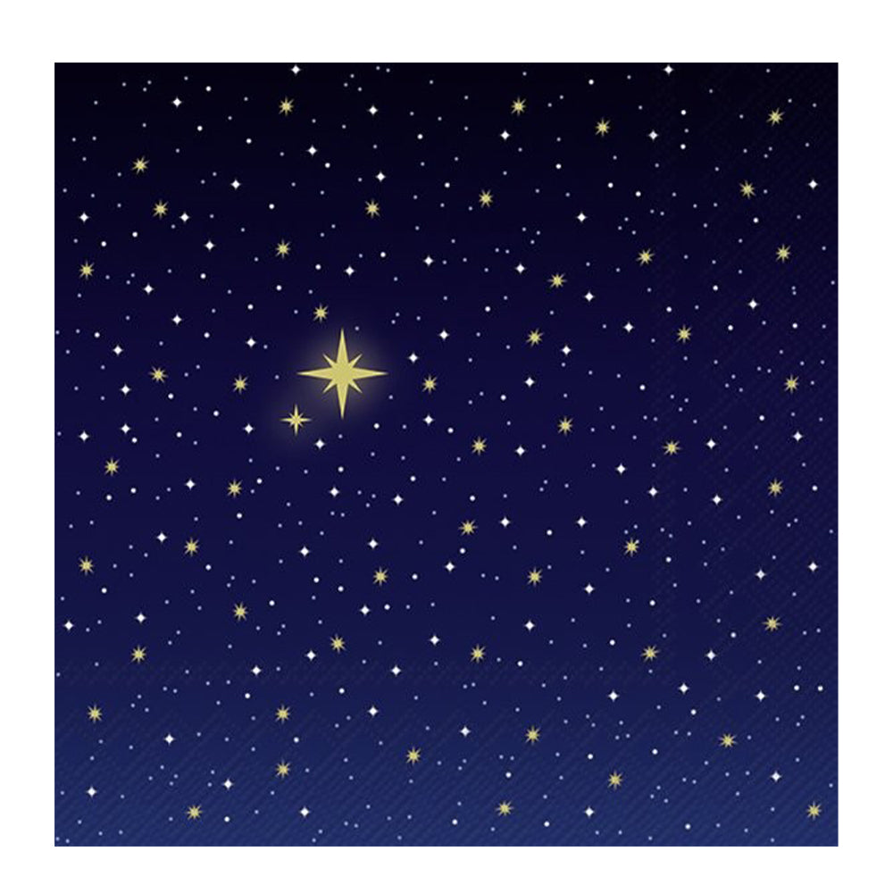 Starry Sky Blue IHR Paper Table Lunch Napkins 33 cm square 3 ply