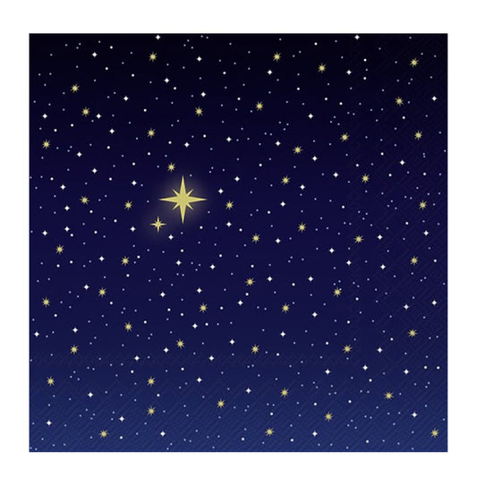 Starry Sky Blue IHR Paper Table Lunch Napkins 33 cm square 3 ply