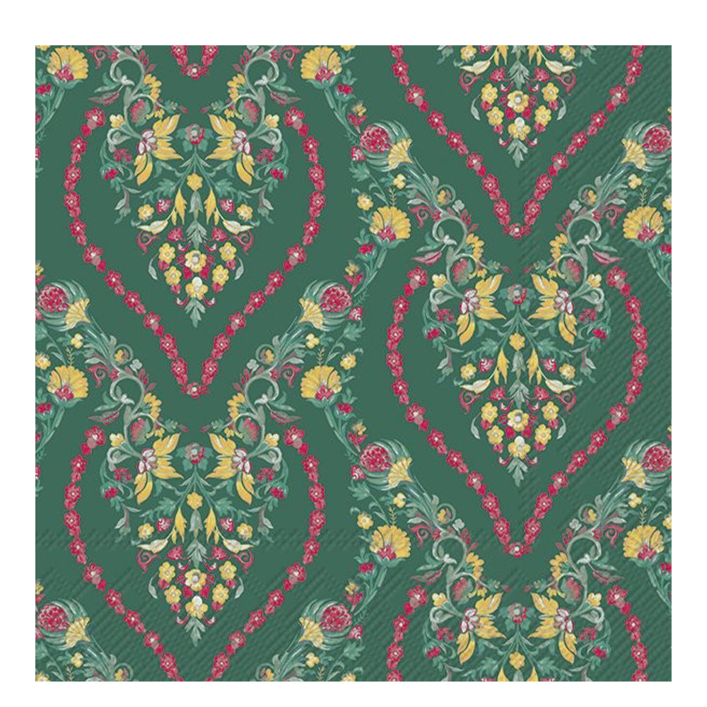 Shelly Green Christmas Floral IHR Paper Table Lunch Napkins 33 cm square 3 ply