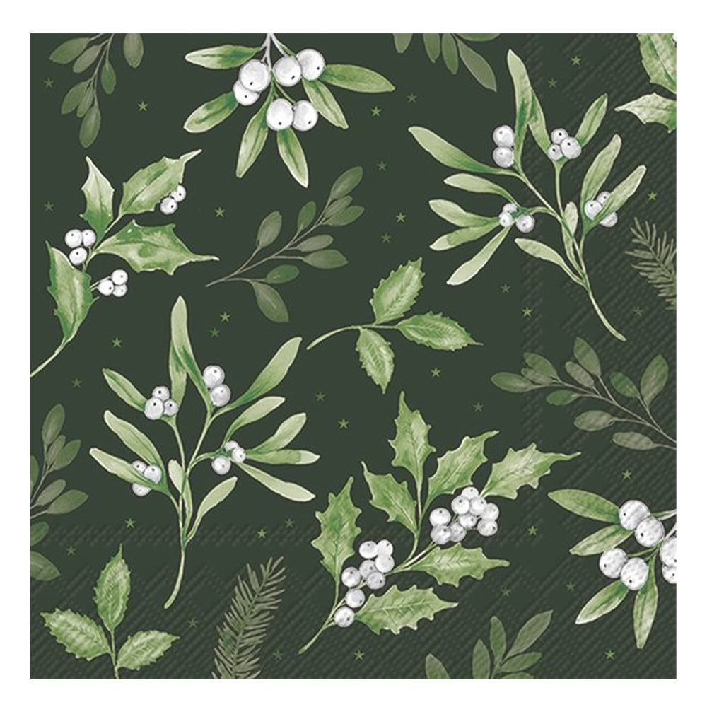 Branches of Harmony Dark Green IHR Paper Table Lunch Napkins 33 cm square 3 ply