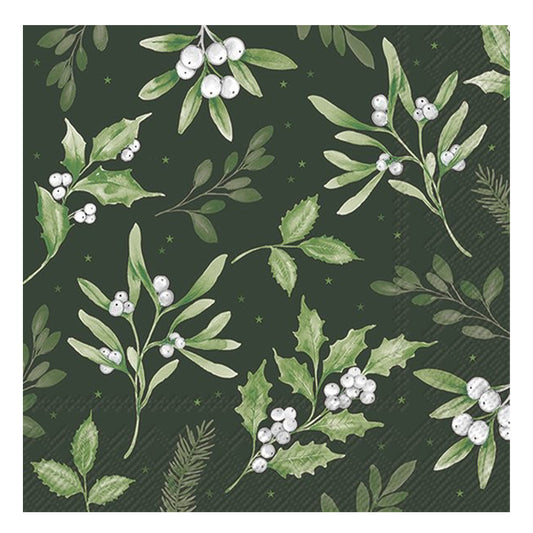 Branches of Harmony Dark Green IHR Paper Table Lunch Napkins 33 cm square 3 ply