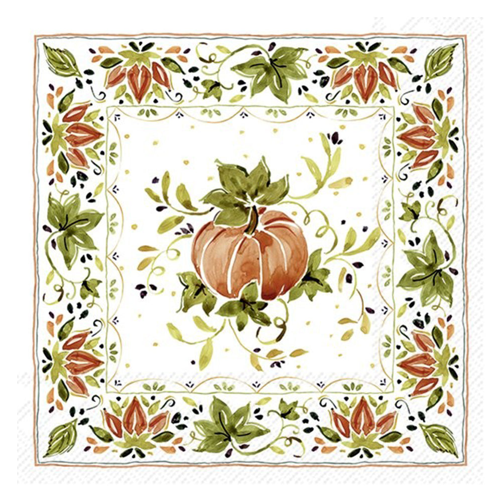 Pumpkins with Ornaments IHR Paper Table Lunch Napkins 33 cm square 3 ply