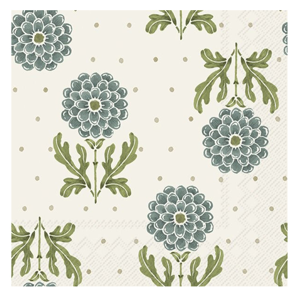 Lisa Audit Simple Flower Blue IHR Paper Table Lunch Napkins 33 cm square 3 ply