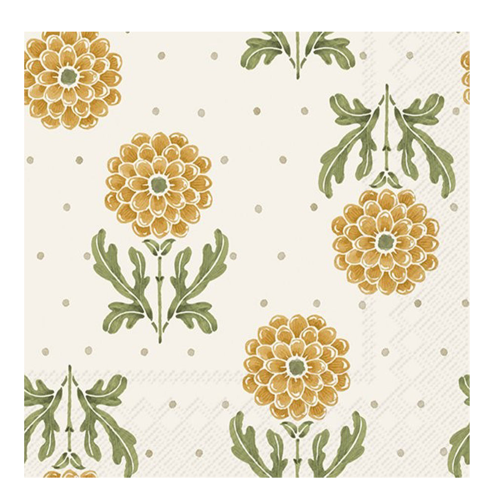 Lisa Audit Simple Flower Yellow IHR Paper Table Lunch Napkins 33 cm square 3 ply