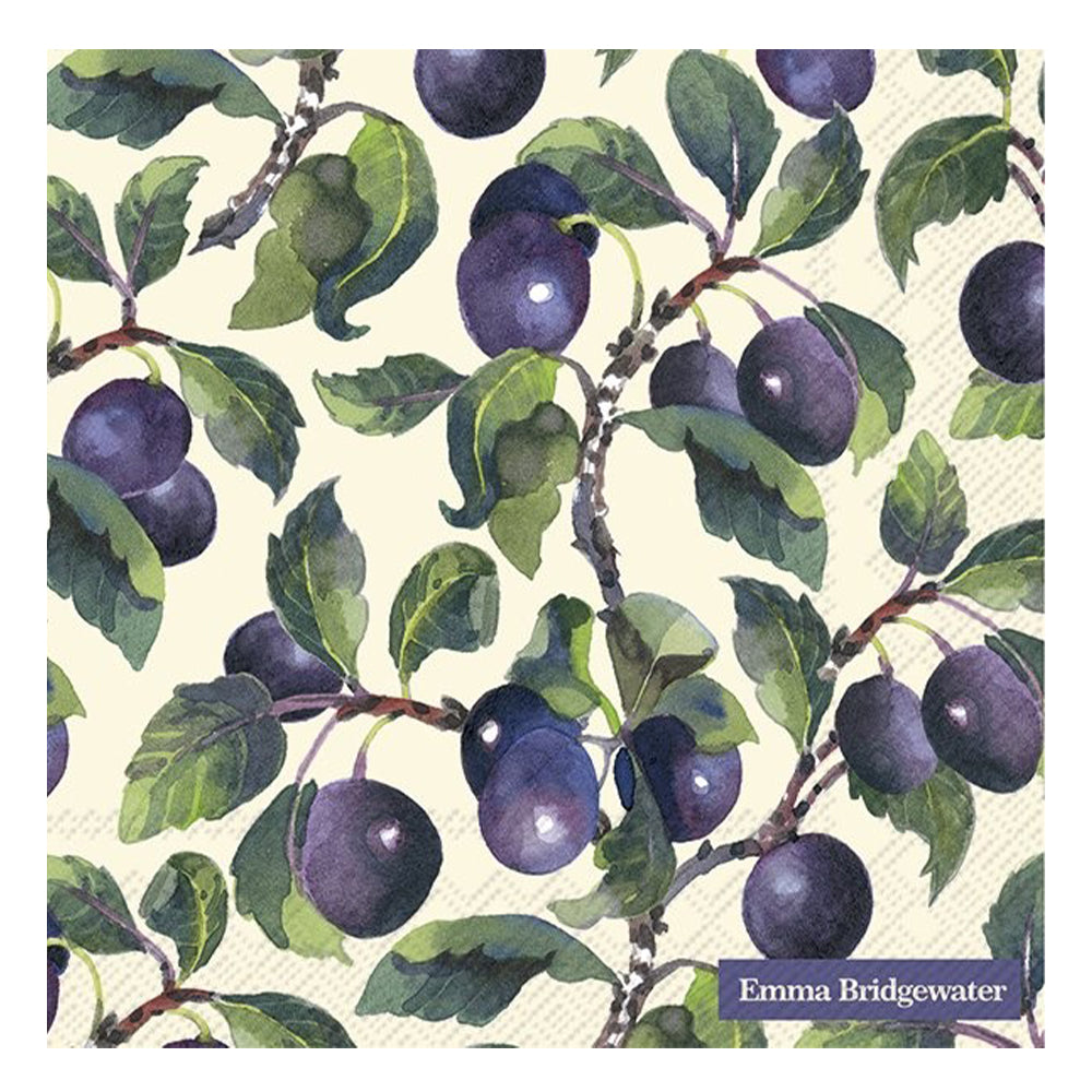 Emma Bridgewater Damson Cream IHR Paper Table Lunch Napkins 33 cm square 3 ply