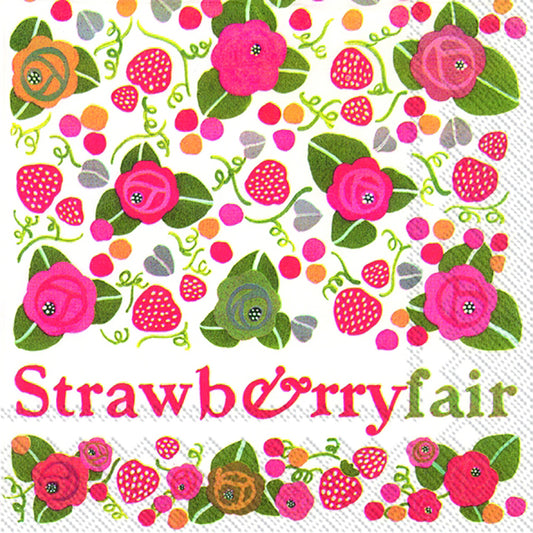 Strawberry Fair IHR Paper Table Lunch Napkins 33 cm square 3 ply