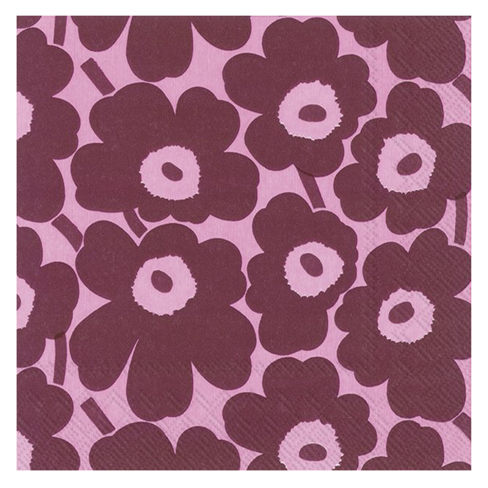 Marimekko Mini Unikko floral pink IHR Paper Table Lunch Napkins 33 cm square 3 ply