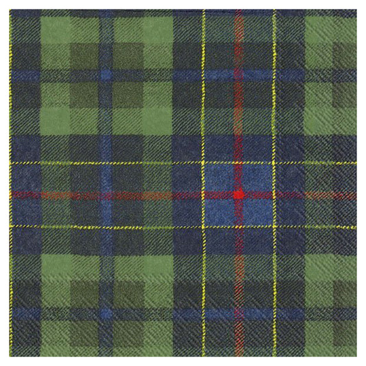 Tartan Green IHR Paper Table Lunch Napkins 33 cm square 3 ply