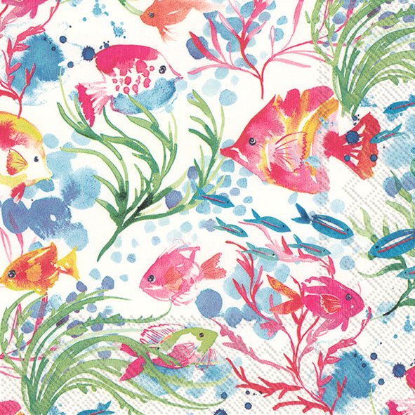 Carribean Sea Shells Fish IHR Paper Table Lunch Napkins 33 cm square 3 ply