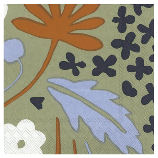 Marimekko Suvi green IHR Paper Table Lunch Napkins 33 cm square 3 ply