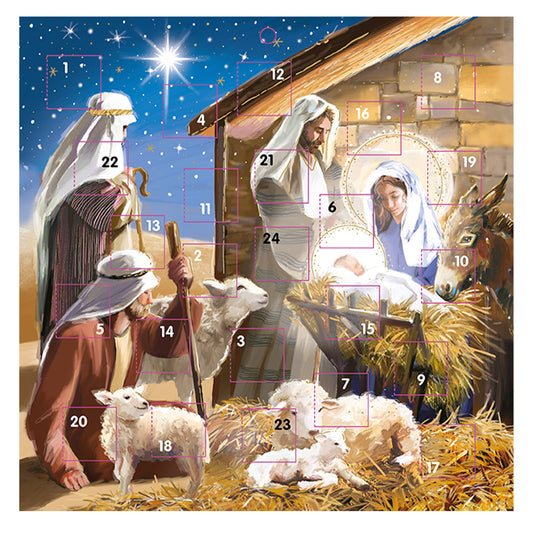 Around the Manger Nativity Ling Advent Calendar 230 x 230mm