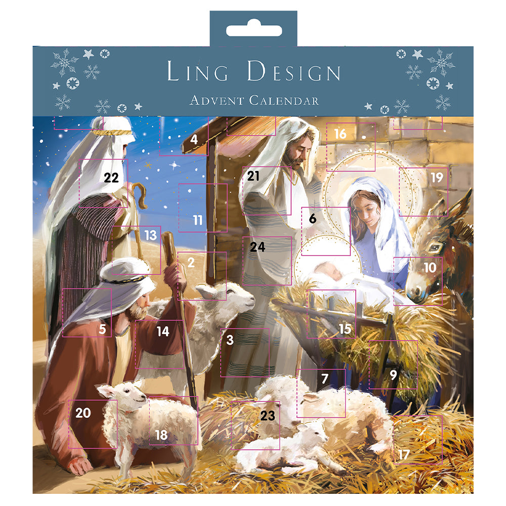 Around the Manger Nativity Ling Advent Calendar 230 x 230mm