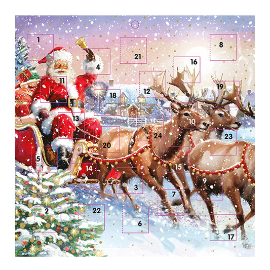 Santa's Sleigh  Ling Advent Calendar 230 x 230mm