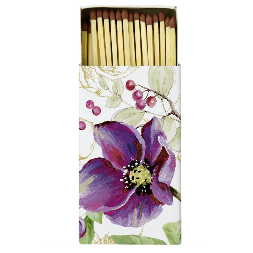 Rose Noel Gold Christmas Floral Extra Long Matches