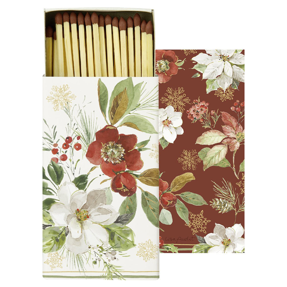 Poinsettia Bouquet Cream Christmas Floral Extra Long Matches