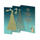 Celestial Tree Tri fold Christmas Card 5 pack 90 x 140 mm with envelopes Roger la Borde