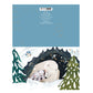 Polar Bears Gold Foil 8 x Christmas  Cards in a Kraft Box 80 x 140 cm