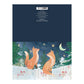 Foxes Gold Foil 8 x Christmas  Cards in a Kraft Box 80 x 140 cm Roger la Borde