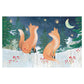 Foxes Gold Foil 8 x Christmas  Cards in a Kraft Box 80 x 140 cm Roger la Borde
