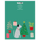 Cho Chou Dog Gold Foil 8 x Christmas  Cards in a Kraft Box 80 x 140 cmRoger la Borde