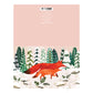 Running Foxes Gold Foil 8 x Christmas  Cards in a Kraft Box 80 x 140 cm Roger La Borde