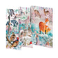 Wild Winter Song Tri fold Christmas Card 5 pack 90 x 140 mm with envelopes Roger la Borde