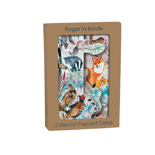 Wild Winter Song Tri fold Christmas Card 5 pack 90 x 140 mm with envelopes Roger la Borde