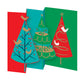 Brilliant Birds Tri fold Christmas Card 5 pack 90 x 140 mm with envelopes Roger la Borde