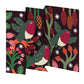 Christmas Chorus Tri fold Christmas Card 5 pack 90 x 140 mm with envelopes Roger la Borde