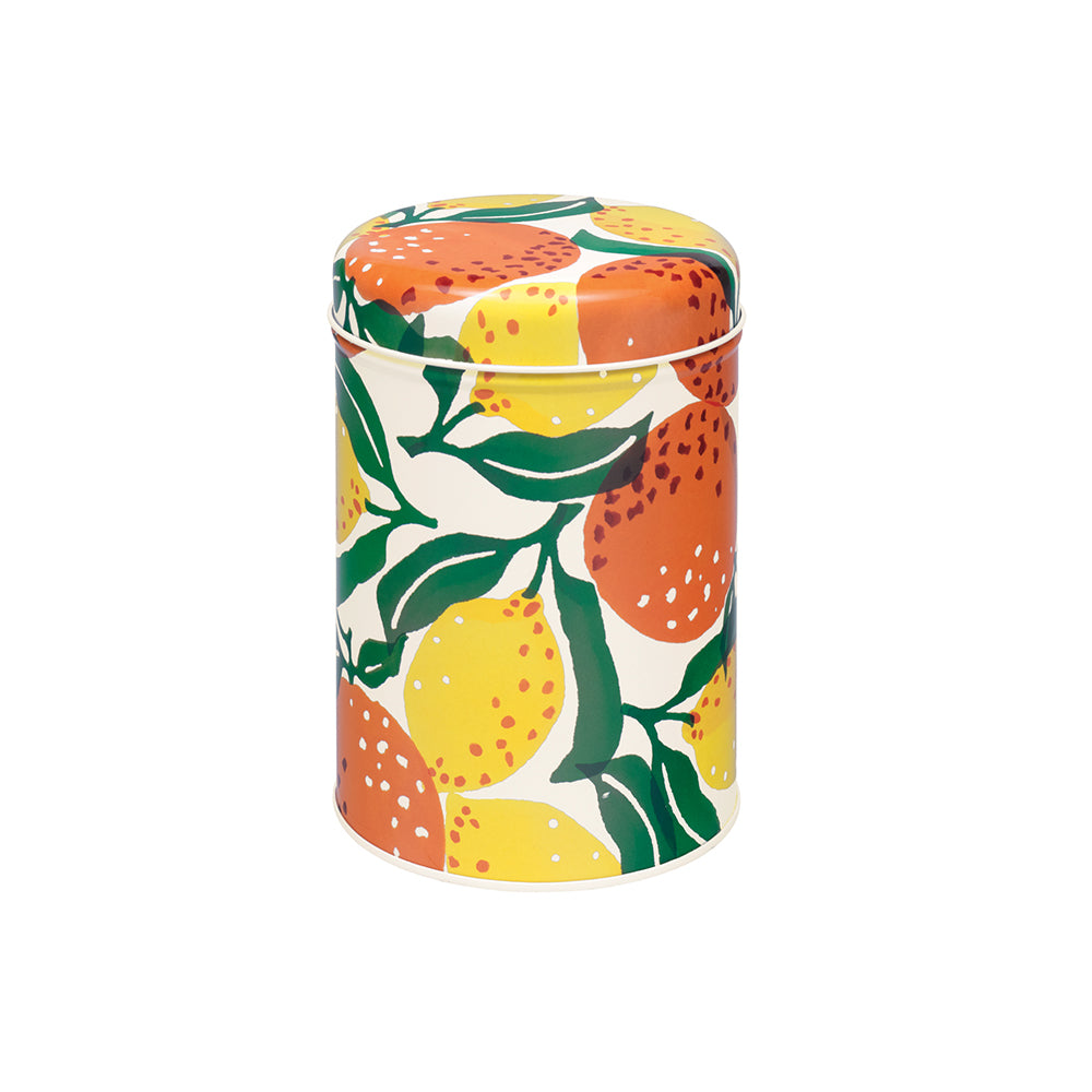 Emma Bridgewater - Oranges & Lemons Round Tin Caddy 106(d) x 150 mm