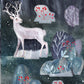 Silver Stag Christmas Scene Pop and Slot Christmas Decoration Roger la Borde