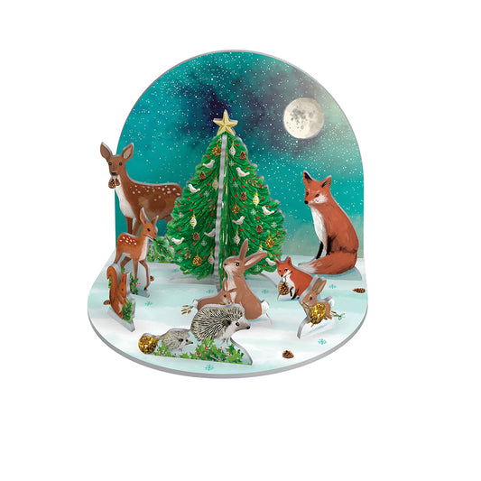 Heart of the Forest Christmas Scene Pop and Slot Christmas Decoration Roger la Borde