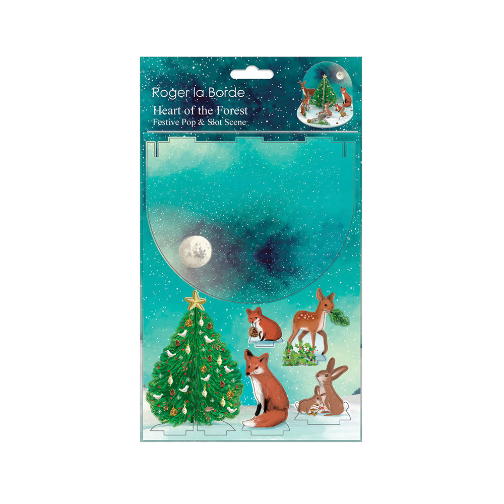 Heart of the Forest Christmas Scene Pop and Slot Christmas Decoration Roger la Borde