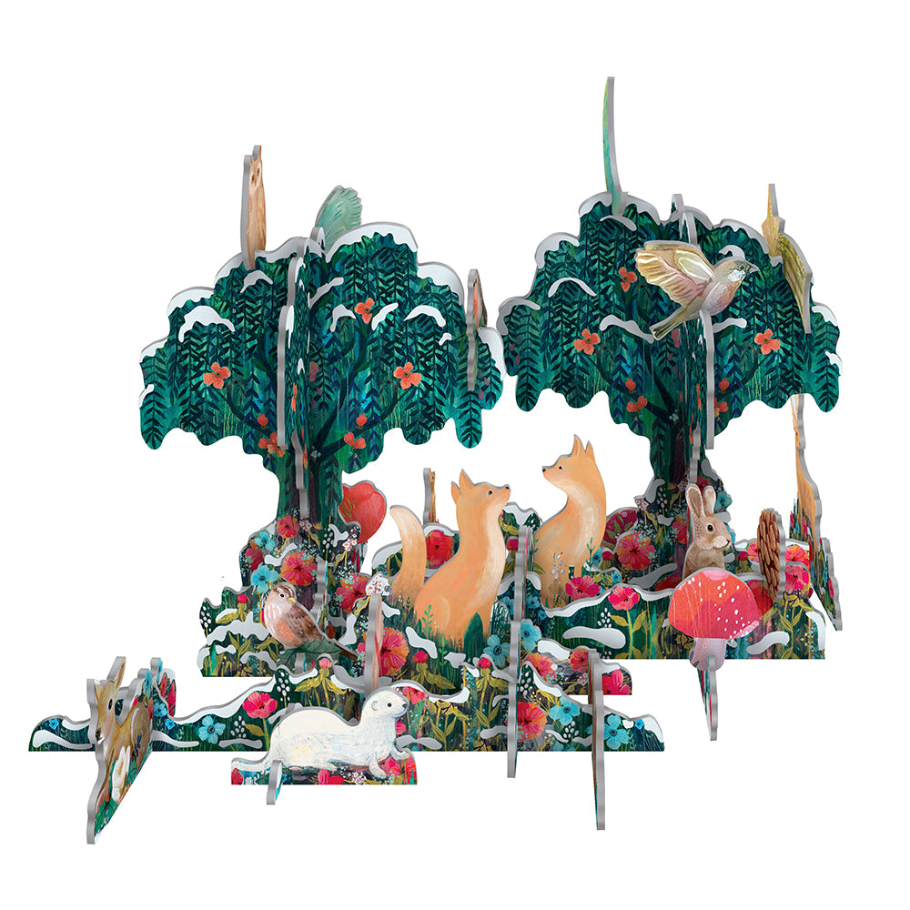 Moonlit Meadow Foxes Pop and Slot Roger la Borde 3D Advent Calendar