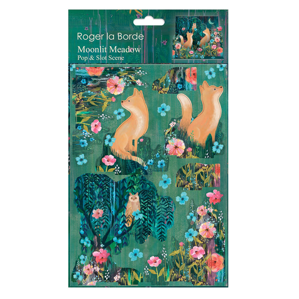Moonlit Meadow Christmas Scene Pop and Slot Christmas Decoration Roger la Borde