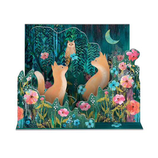 Moonlit Meadow Christmas Scene Pop and Slot Christmas Decoration Roger la Borde