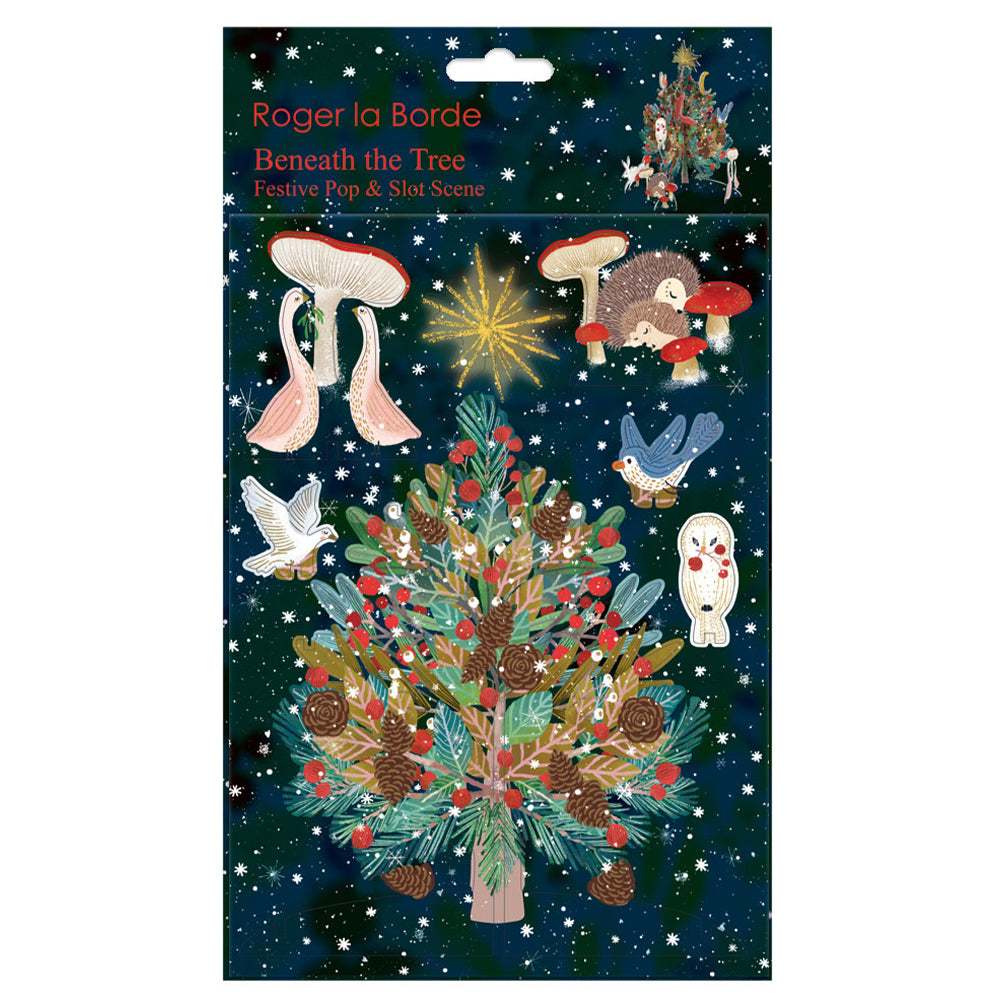 Snowy Sanctury Beneath the Tree Christmas Decoration  Pop and Slot Scene Roger la Borde