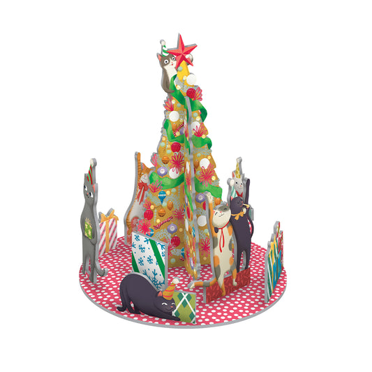 Miaow Factor Cat Pop and Slot Christmas Decorations Scene Roger la Borde