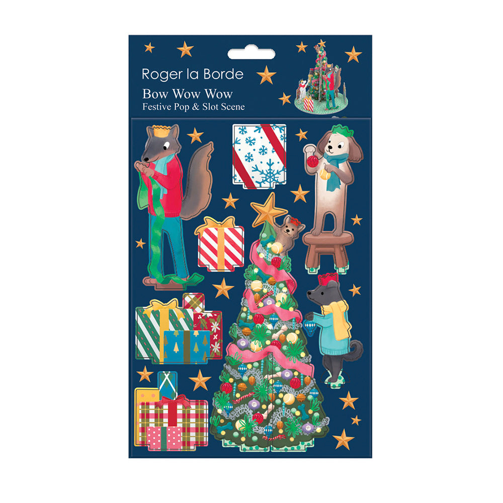 Bow Wow Wow Dog Pop and Slot Christmas Decorations Scene Roger la Borde